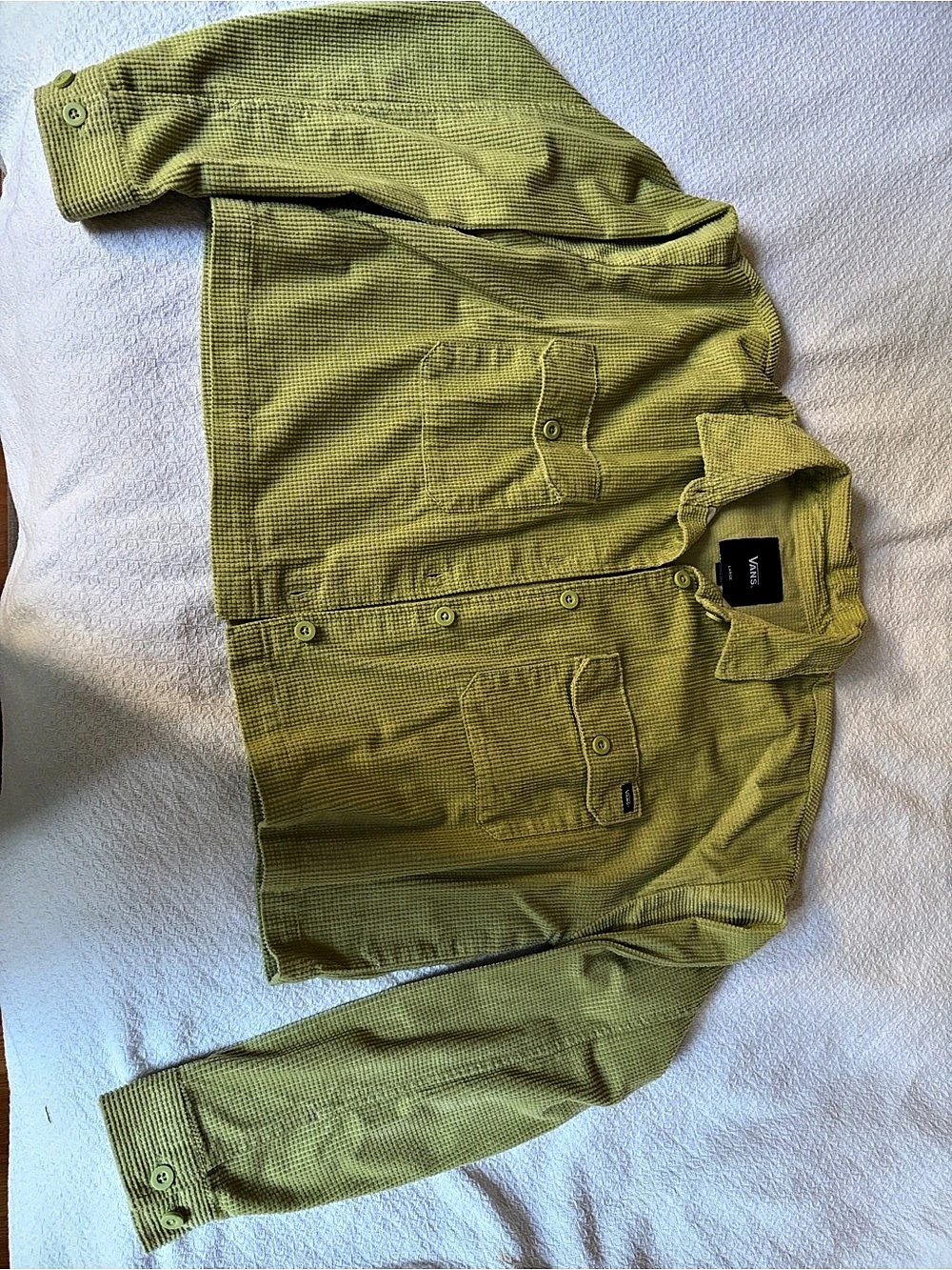 Vans Women’s Waffle Shirt Jacket in Green Size Large